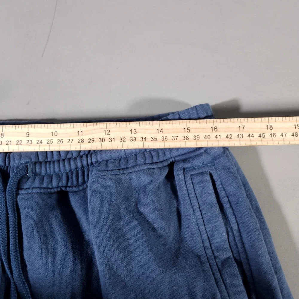 The North Face Sweatpants Mens L Blue Joggers Fleece Logo A7UOA